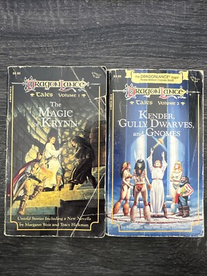 Dragon Lance Tales Vol 1 & Vol 2 - First Edition 1987 TSR Fantasy 2 Book Lot Acc