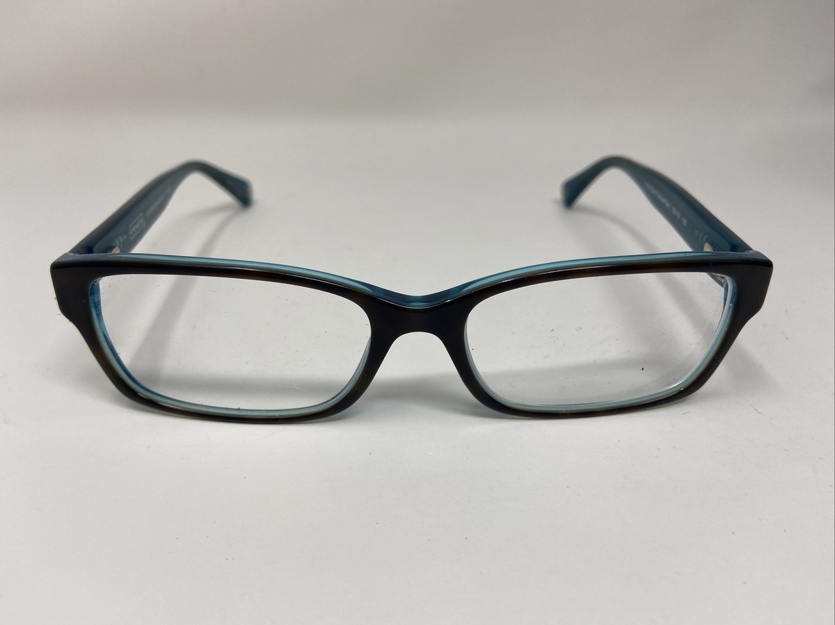 Coach‎ HC 6040 Brooklyn Eyeglasses Dark Tortoise Teal 50-16-135 Frames 22134 Coach HC6040 Eyeglasses | FramesDirect.com main image 4