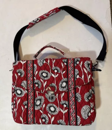 Vera Bradley Floral Laptop / Messenger Shoulder Bag 15 X 11 In.