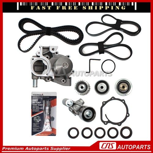 Fit 06-08 Subaru Outback 2.5L SOHC Timing Belt Kit Water Pump Serpentine Belt