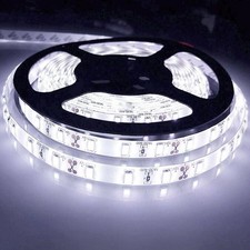 16FT Super Bright Cool White 6000K 5630 SMD 300 LED Strip Lights Flexible DC 12V