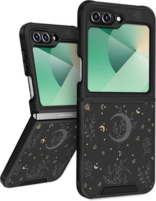 Samsung Galaxy Z Flip 6 Case - Cute Girly Moon Stars Unique Aesthetic Design