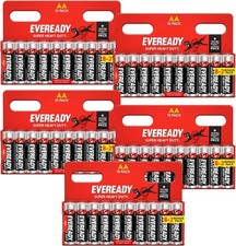 Eveready AA AAA Batteries Zinc Carbon 1.5V Long Lasting LR03, LR6 Far Expiry New