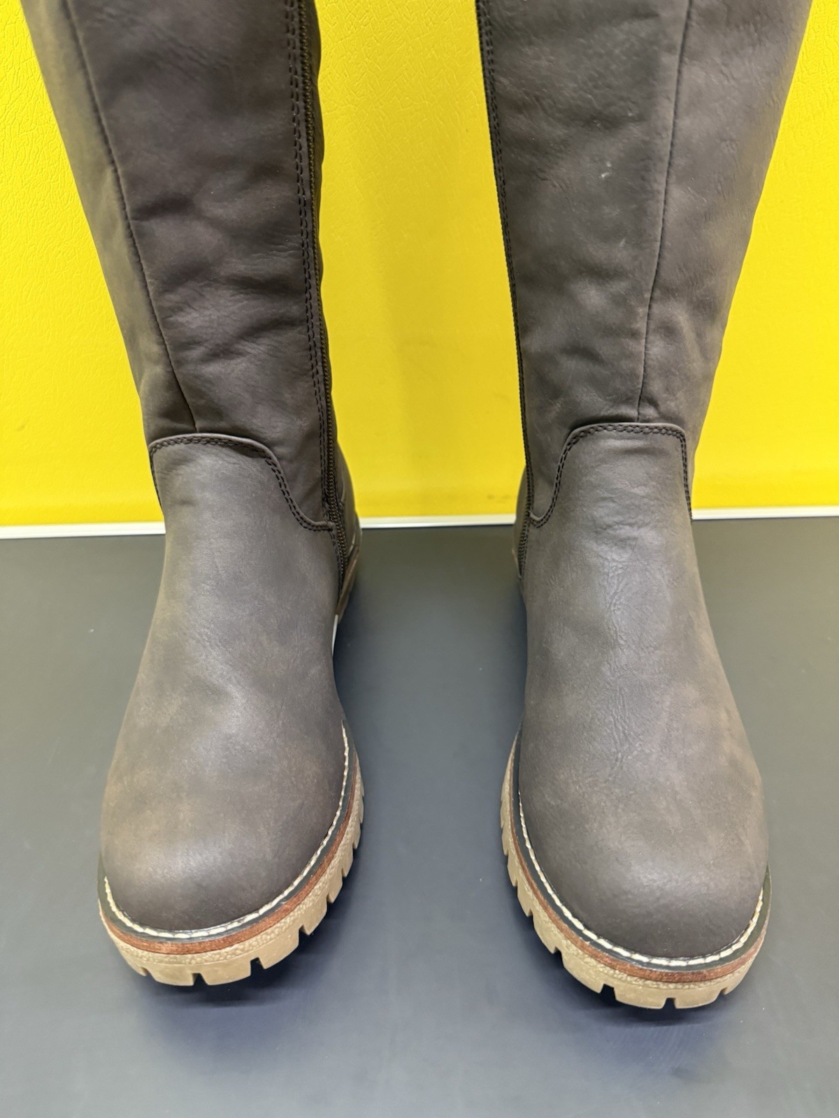 SAOLA NEXT Forever Comfort stivali marroni lunghi suola grossa UK 4 EU 37