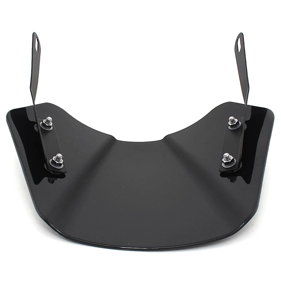 5"-7" Round Headlight Motorcycle Black Windshield Windscreen Universal For Honda - Image 4 of 4