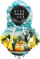 Car Gear Shift Knob Hoodie Cover, Funny Mini Sweater Desig Color: Coconut Tree