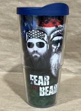 Duck Dynasty Fear The Beard 24 Ounce Tervis Tumbler w/ Lid 2013 Made In USA