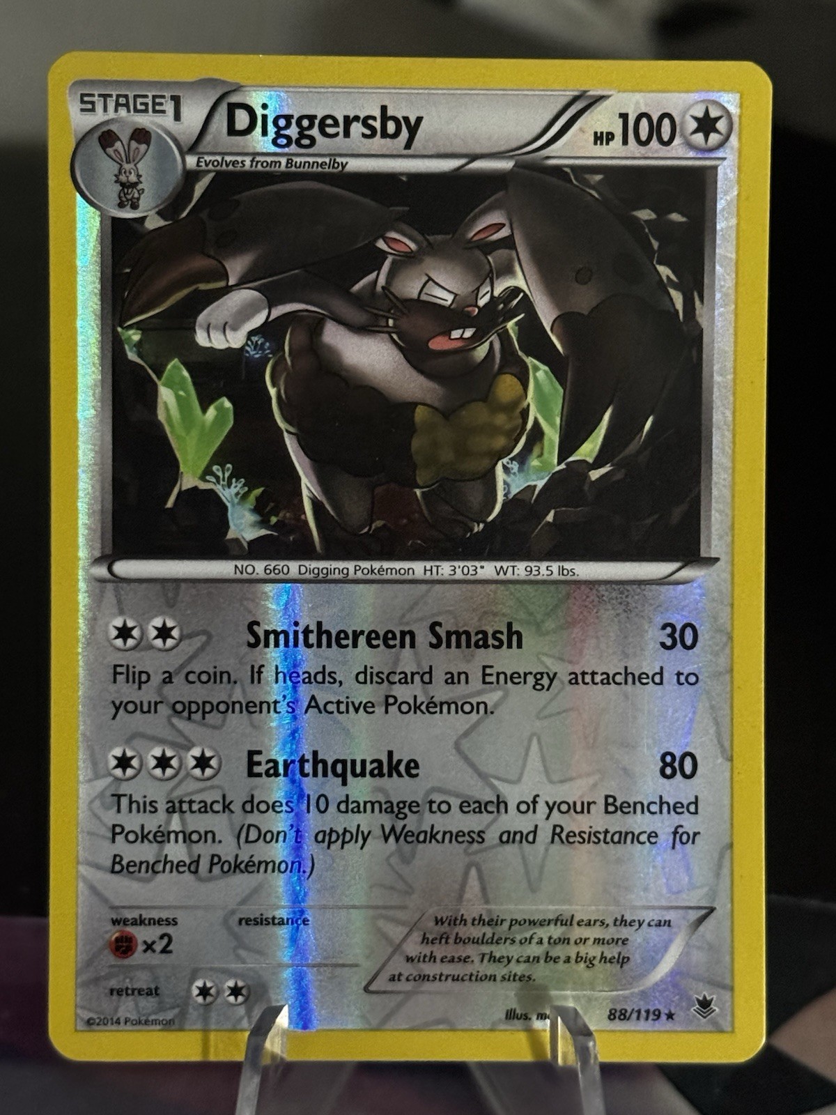 Diggersby Reverse Holo - XY Phantom Forces 88/119 - NM