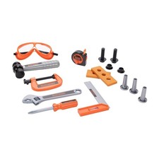 BLACK  DECKER 16pc Tool Set for Kids with Realistic Features includes Goggles