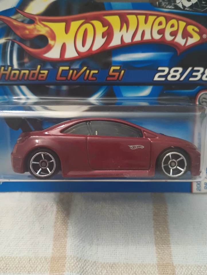 2006 Hot Wheels First Editions Red Honda Civic Si Short Card - Image 2 of 4