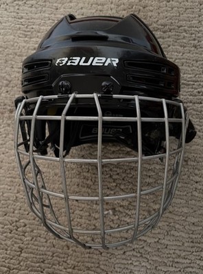 Bauer RE AKT 75 [ SR Small ] Full Cage Ice Hockey Player Helmet Combo 6 3/8 - 7