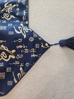 Navy Blue 76in Table Runner With Chinese Theme Of Happiness & Longevity — photo 2