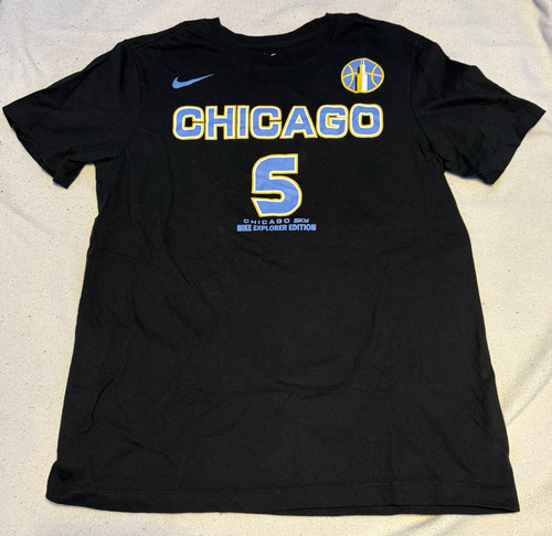 Unisex Chicago Sky Angel Reese Nike Black 2024 WNBA Draft Jersey T-Shirt Medium