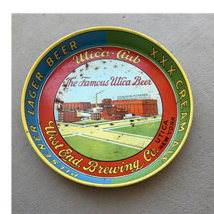1940’s Utica Club Breweriana Tray - The Famous Utica Beer, West End Brewing Co. 
