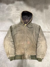 Vintage Carhartt J130 MOS Hooded Jacket Moss Green Size Large Regular