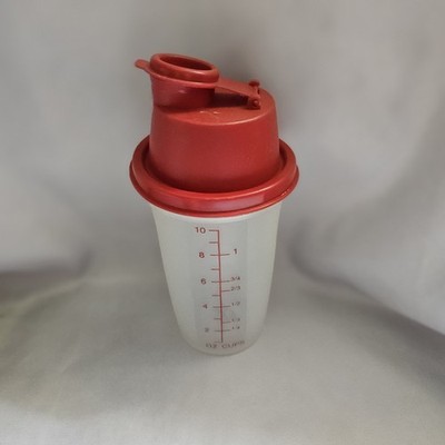 TUPPERWARE 2 CUP QUICK SHAKE MIXER BLENDER INSERT AND RED FLIP TOP LID #844