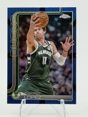 2025-26 Topps Chrome - Brook Lopez #159 Blue Basketball Refractor /150