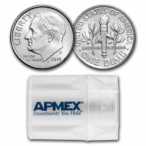 2014-P Roosevelt Dime 50-Coin Roll BU