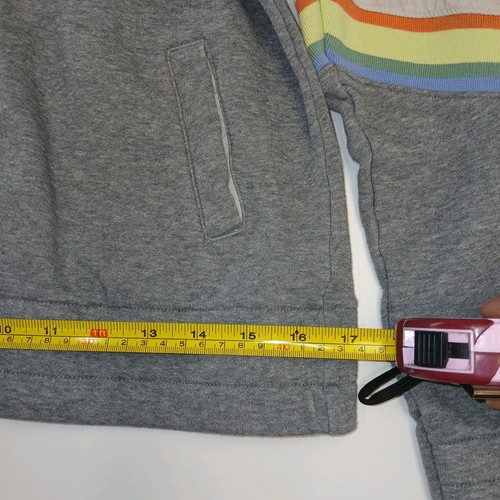 Nike Girls Jacket xlarge Gray Hooded Logo Pockets Full Zip Long Sleeve - Picture 16 of 16