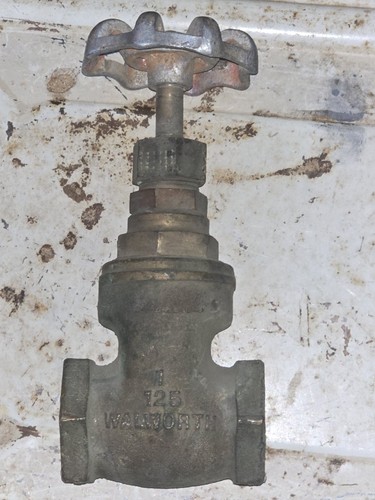 WALWORTH 125 Gate Valve 1 inch Vintage Bronze / Brass