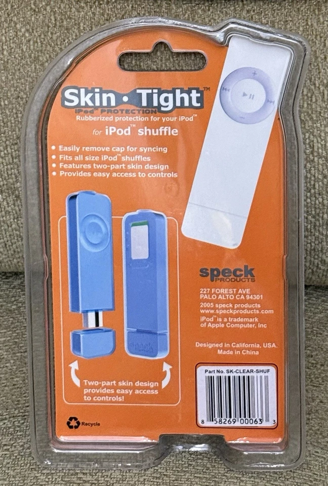 Protección de goma apretada Speck Skin para iPOD Shuffle - Piel transparente - Nuevo en paquete Foto 4 de 4