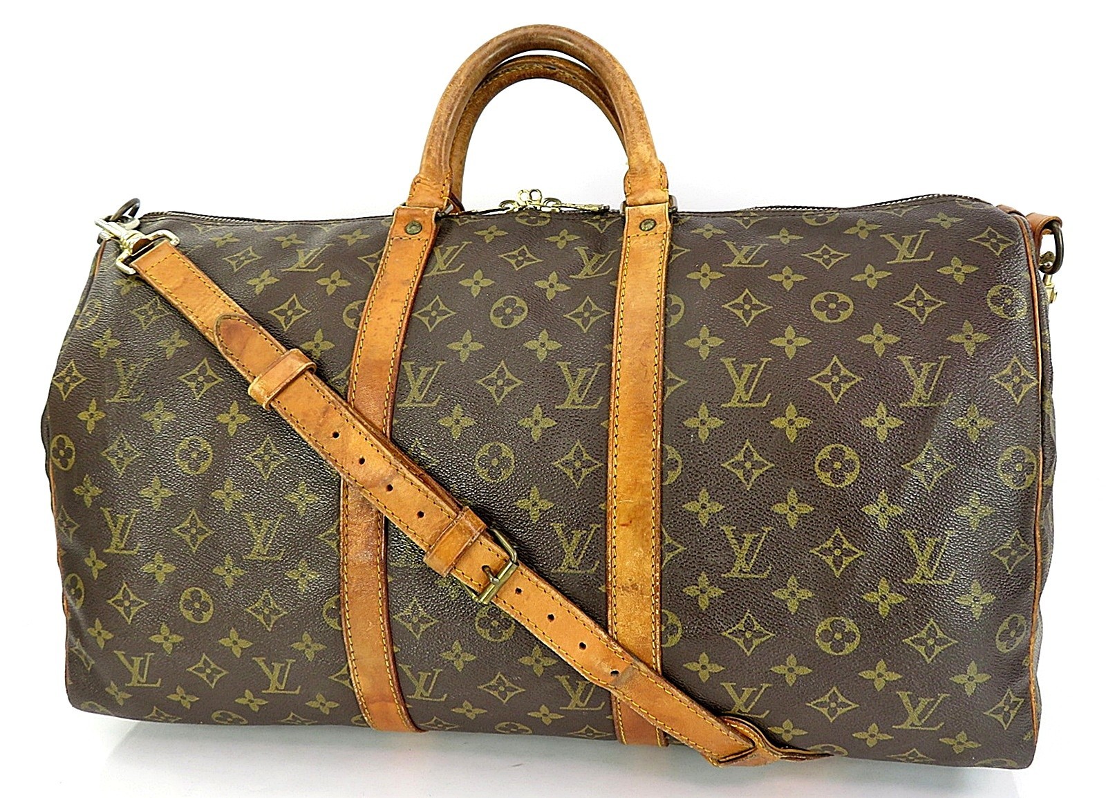 Auth LOUIS VUITTON Keepall Bandouliere 50 Monogram Canvas Duffel Bag #62328