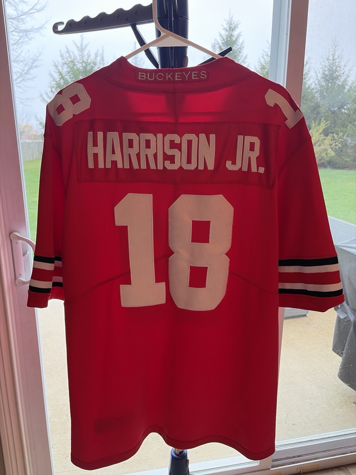 Nike Ohio State Buckeyes Harrison Jr. #18 Red Football Jersey Size L