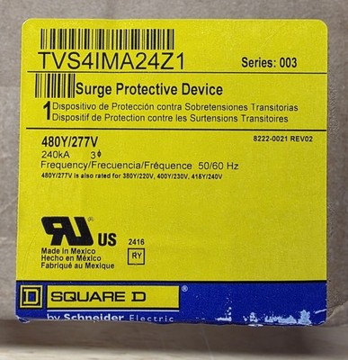 Square D SurgeLogic Surge Protective Device TVS1IMA24Z1 320kA 480Y/27