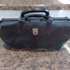 sac médecin authentique schell vintage en cuir noir visite maison