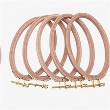 Oval Wooden Embroidery and Quilting Hoop Set