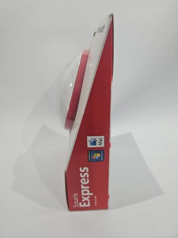 Microsoft Express Mouse USB Mouse Model 1480 White Red Cord NEW BOX WORN 2011 - Image 4 of 4