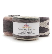 Premier Himalaya Worsted Stripes With Wool Pack Of 3 Stone Path 383 Yards 80/20