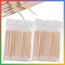 Precision Cotton Swabs Pointed Tip Wooden Stick 200 Count Single Head