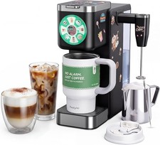 Tastyle BrewKit Single Serve Coffee Maker with Frother for K?Cup Matte Black