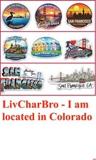 8 Pieces San Francisco Vinyl Stickers Large 4" Size For Laptop Waterbottles