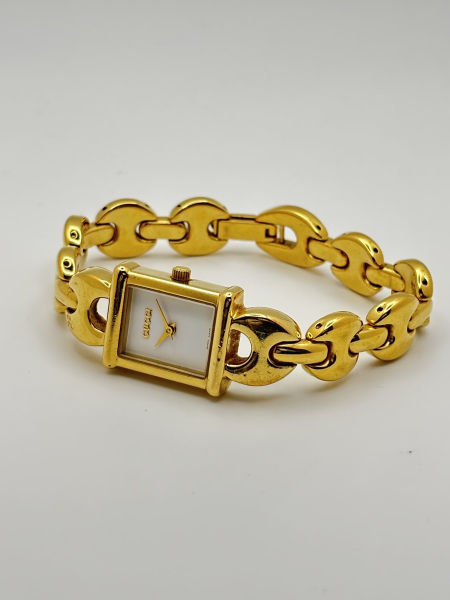 ⭐【超美品希少】グッチヴィンテージ3200.Lゴールド腕時計(新品電池稼働品) 14K 80s 未使用 CITIZEN エクシード 純正尾錠 日本製 腕時計