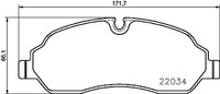 Vorderachse Brembo P 24 171 Bremsbelagsatz, Scheibenbremse FüR Ford,Ford (Jmc),F