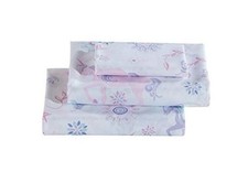 Sheet Set Kids/Teens Unicorn Floral Flowers White Purple Lavender Light Twin