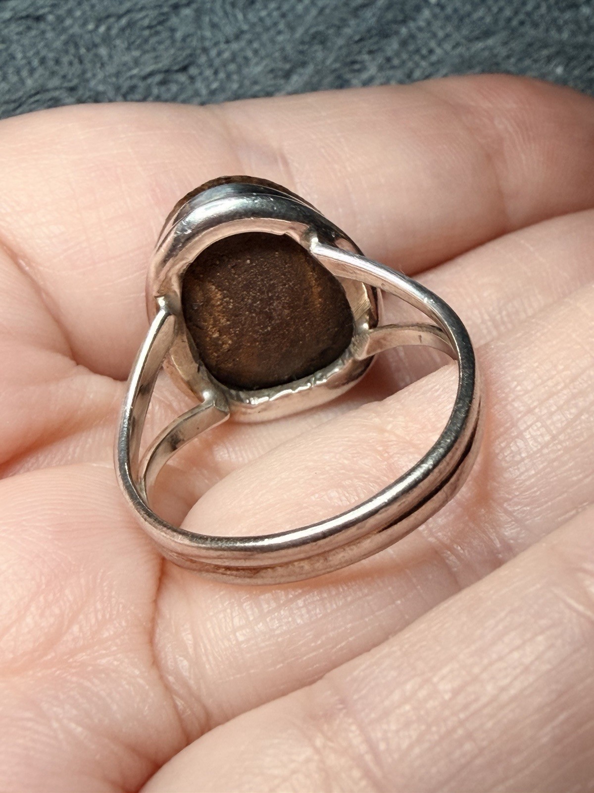 Solid Australian Boulder Opal Ring 925 Silver Siz… - image 16