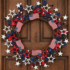 24 Patriotic Wreath for Front Door 4Th of Jul...