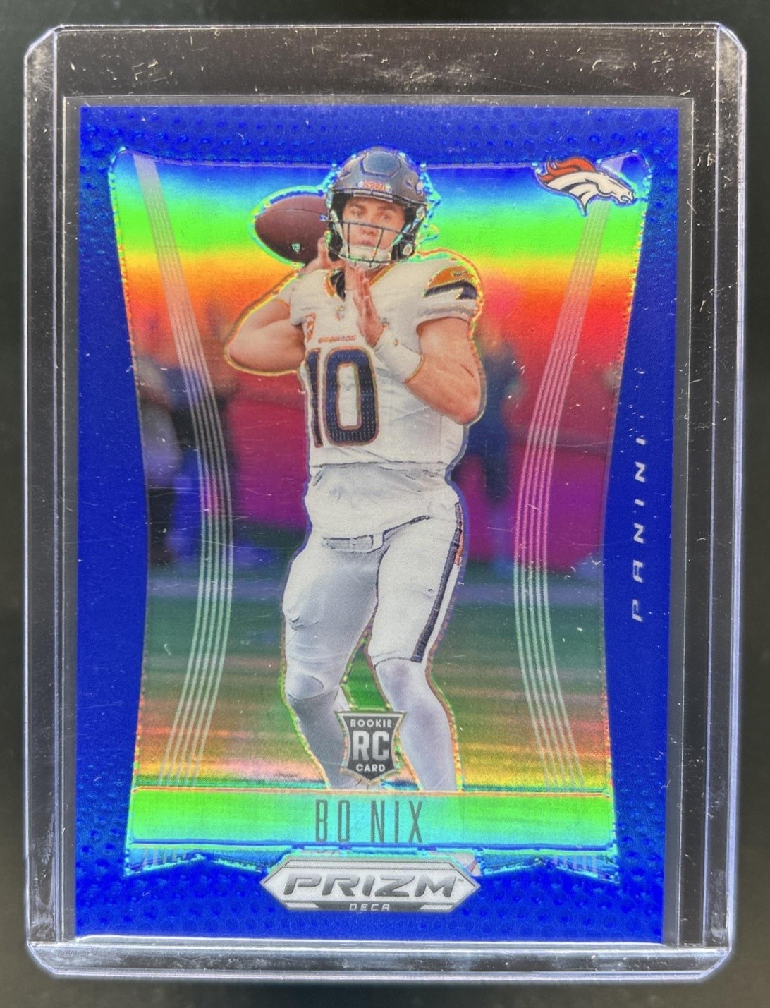 2024 Panini Prizm Deca Bo Nix RC Blue Rookie #/149 Broncos