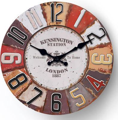 12 Inch Wall Clock Vintage Wall Clock, Kensington Station London
