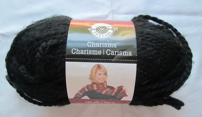 Loops & Threads Charisma Bulky Yarn ~ #14 Black~ 3.5 oz. / 109 yards