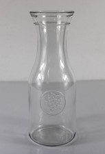 CARAFFA in VETRO VINTAGE con Grappolo d'Uva in Rilievo Brocca da Vino Trattoria