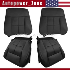 Driver & Passenger Bottom Top Seat Cover Black For 2007-2014 Lincoln Navigator