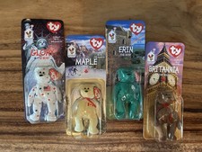 1999 McDonald's TY Teenie Beanie Babies International Bears COMPLETE Set 4