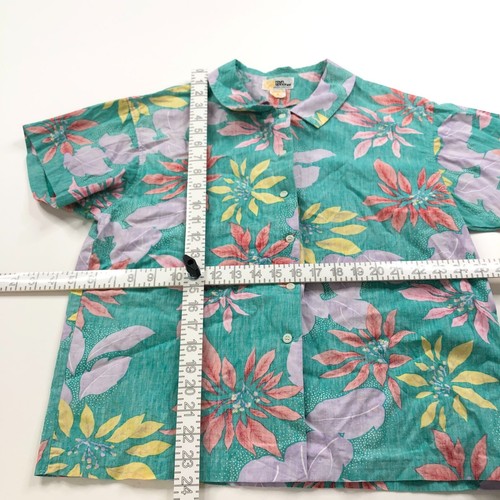 Conjunto de falda camisa hawaiana pequeña vintage con botones para mujer Reyn Spooner (se adapta a 28 pulgadas) - Imagen 2 de 19