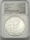 2024 (P) $1 American Silver Eagle w/ Star Privy First Releases NGC MS69 SE Label