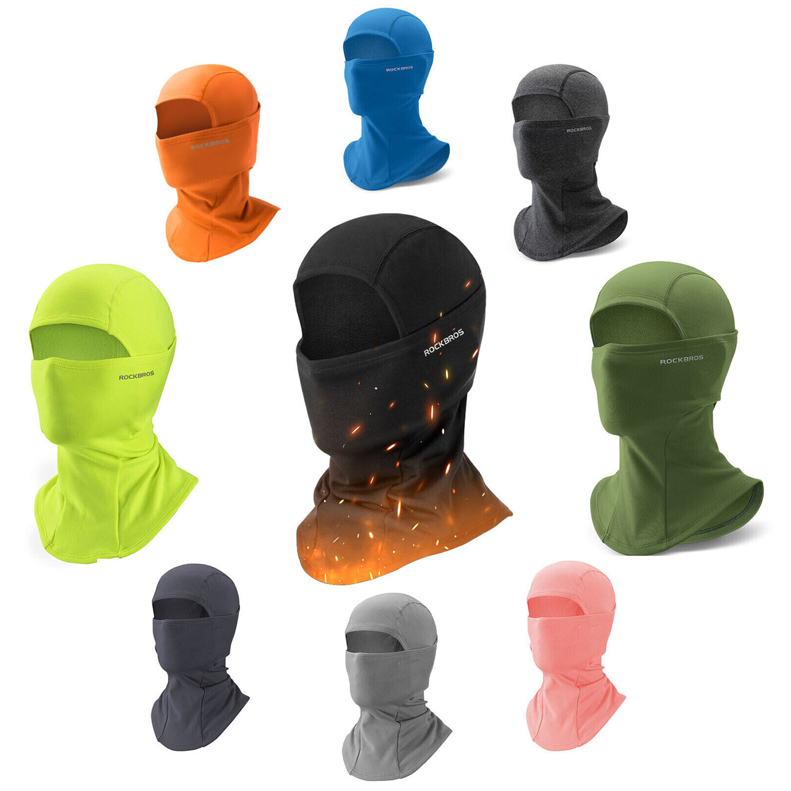 ROCKBROS Cappuccio Antivento Balaclava Maschera Invernale Antivento Caldo Bici Moto Sci