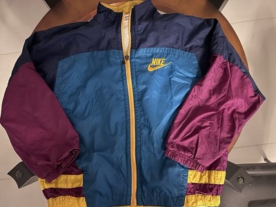 Купить vintage nike windbreaker jacket nylon red blue swoosh